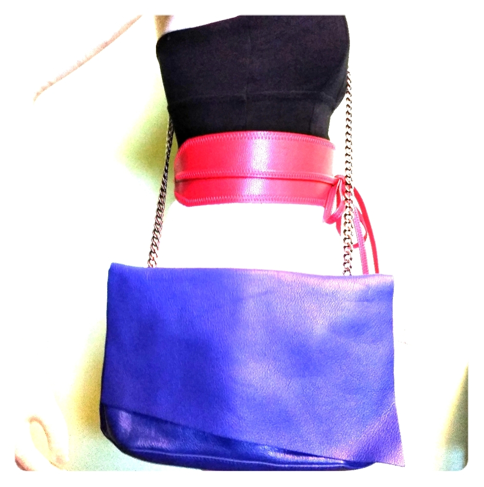 Unique royal Blue Envelope versatile cross body